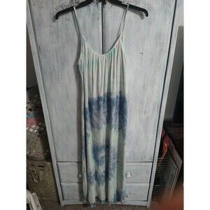 Codigo Tie Dye Maxi Multicolor Dress Large Boho Hippie Beachy